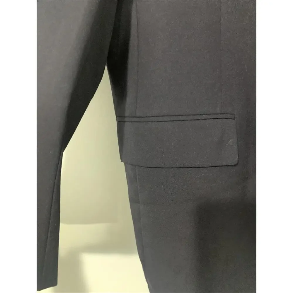 Lauren Ralph Lauren Blazer Size Large 42T Blue Wool Union Made In Canada Vintage